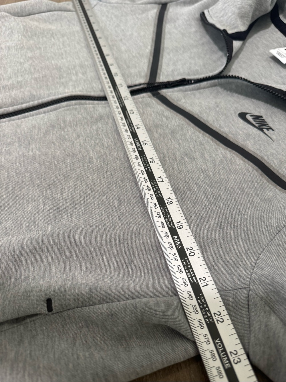 Nike Tech Light Gray Full-Zip Jacket with Black Trim | Good Used Condition - Picture 8 of 11